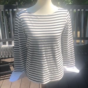 J Crew Navy and white preppy shirt